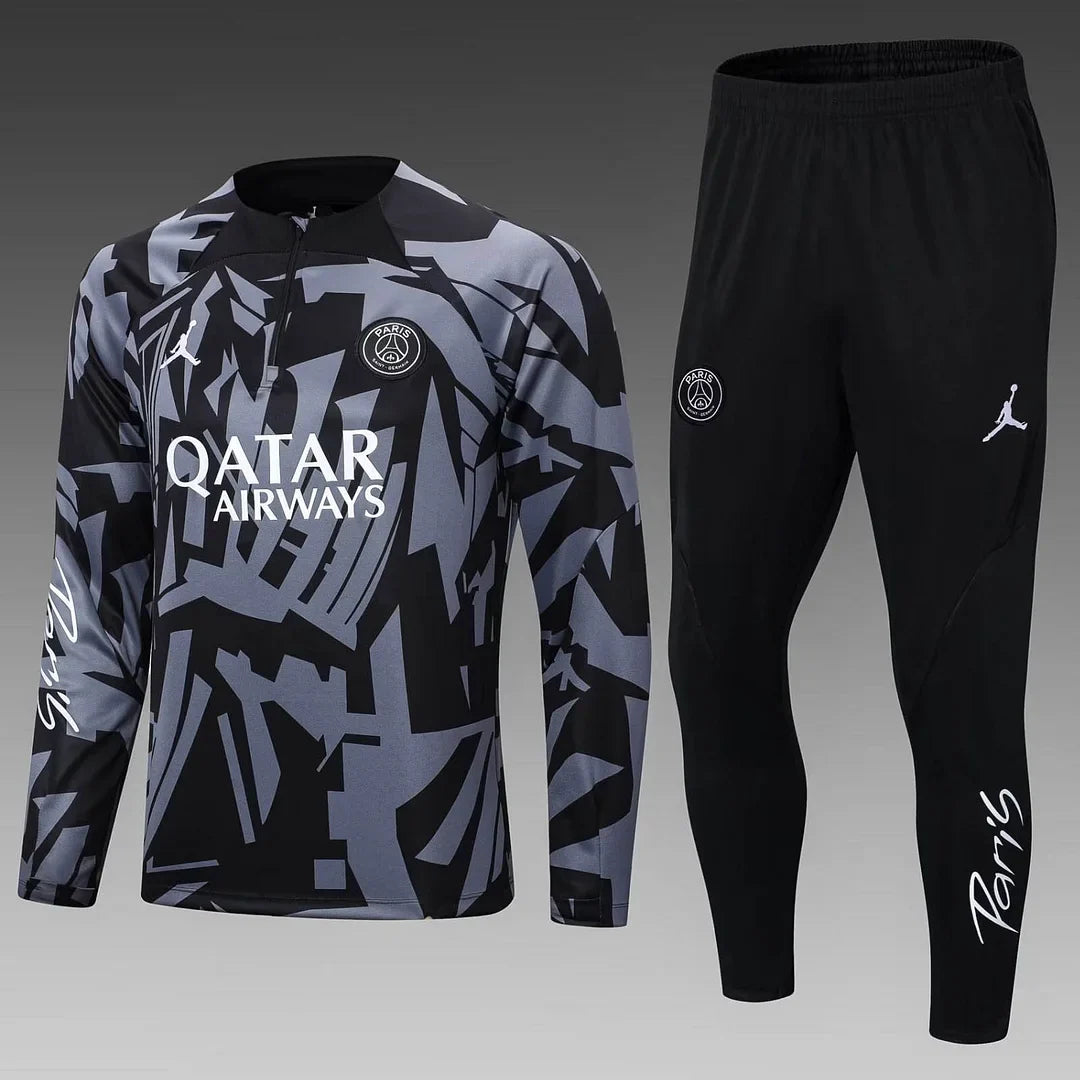 Survêtement d'entraînement Paris PSG gris camouflage 22/23