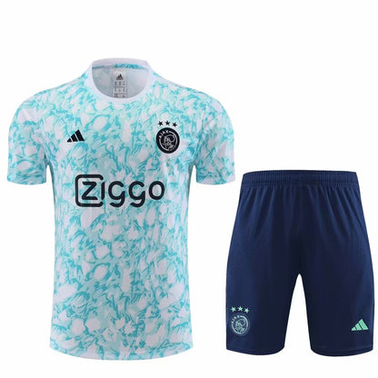 KIT TRAINING AJAX AMSTERDAM BLEU MOTIF 2023/2024